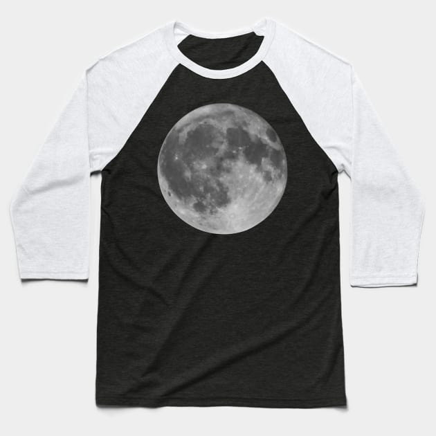 Full Moon Baseball T-Shirt by melikeozmen